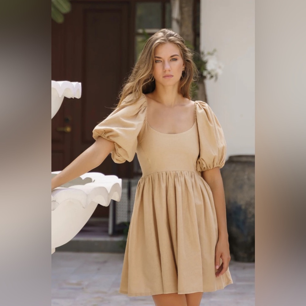 Strawberry Fields Puff Sleeve Mini dress — ELF — size M